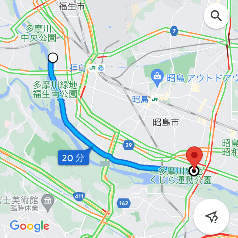 多摩川サイクリングロード・マップ